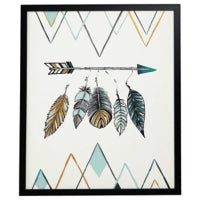 Adaley Casual Wall Art (Teal/White/Grey)