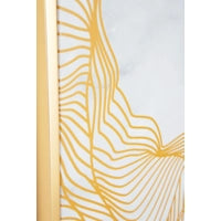 Richburgh Contemporary Wall Art (White/Gold)