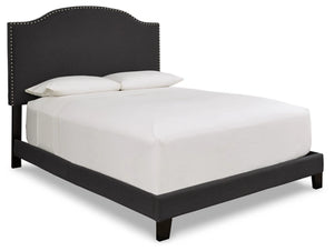 Adelloni Upholstered Bed (Charcoal)