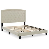 Adelloni Elegant Upholstered Bed (Cream)