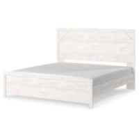 Gerridan King Panel Bed (White/Grey)