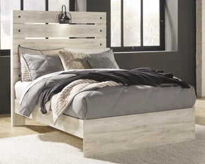 Cambeck Twin/Full Panel Bed (Whitewash)