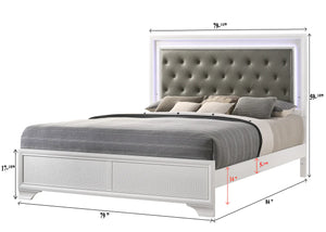 Lyssa Frost Bedroom Collection With Croc Design & LED Lights