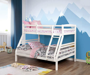 Elaine Twin-Over-Full Bunk Bed (White)