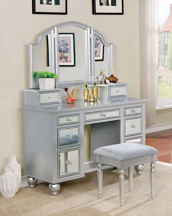 grey silver dressing table Grey Dressing Mirrored Dressing Table Stools Carter High Gloss Dressing Table With Mirror In Grey