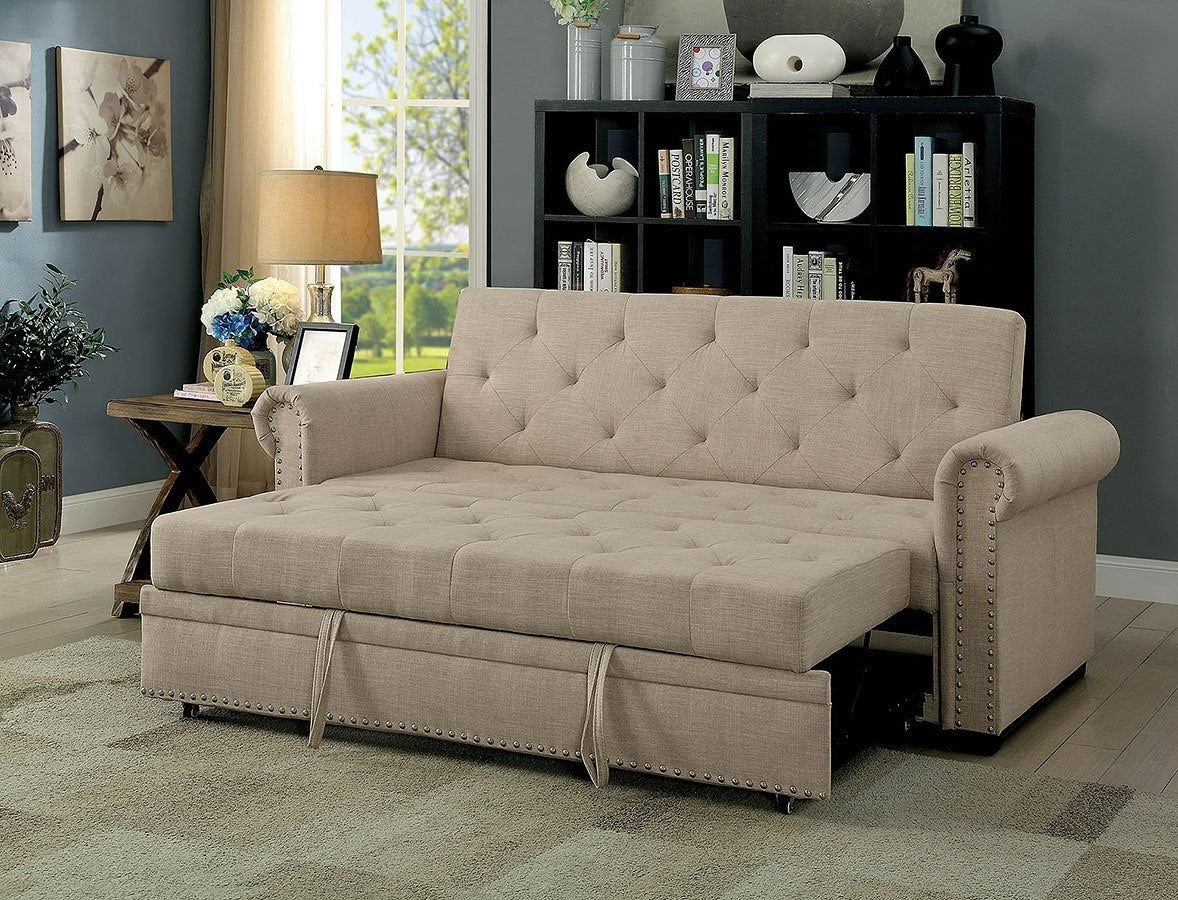 Iona Futon Sofa Bed (Beige)