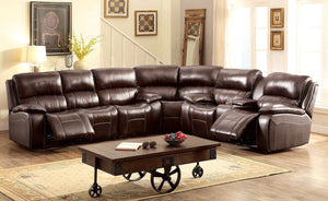 Ruth Reclining Sectional (Brown)