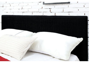 Sims Linen Upholstered Bed (Black)
