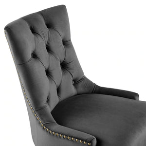 Roberto Tufted Performance Velvet Swivel Office Chair (Gold, Grey)