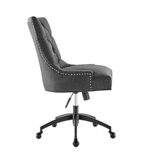 Roberto Tufted Fabric Swivel Office Chair (Grey)