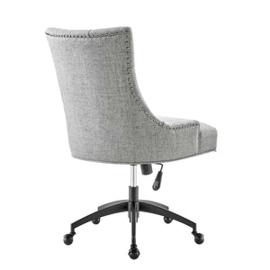 Roberto Tufted Fabric Swivel Office Chair (Light Grey)