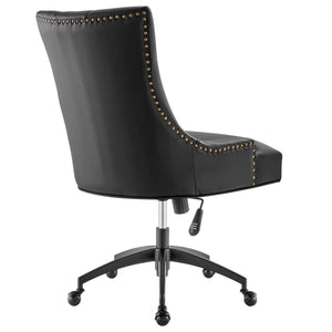 Roberto Tufted Vegan Leather Office Chair (Black)