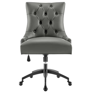 Roberto Tufted Vegan Leather Office Chair (Grey)