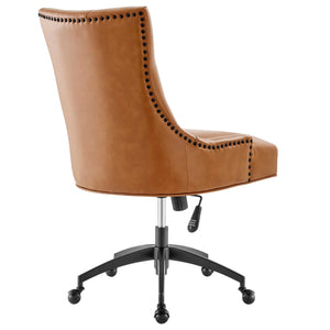 Roberto Tufted Vegan Leather Office Chair (Tan)