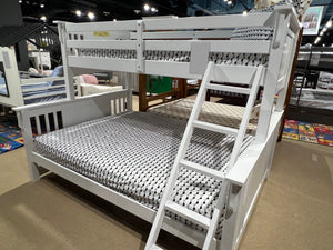 Spring Creek Twin XL-Over-Queen Bunk Bed (White)