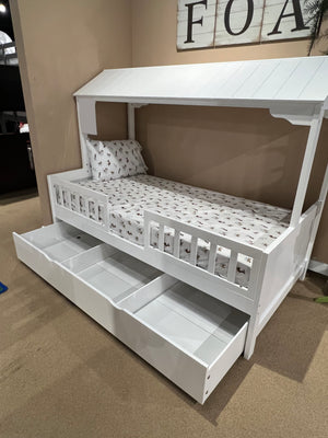 Kidwelly House Themed Twin Bed ( White)