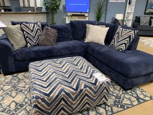 Griswold Transitional Sectional (Navy)