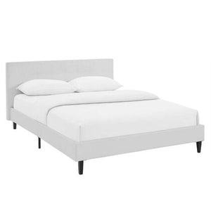 Linnea Faux Leather Bed in White
