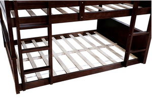 Therese Transitional Triple Bunk Bed (Dark Walnut)