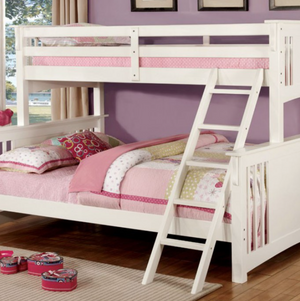 Spring Creek Twin XL-Over-Queen Bunk Bed (White)