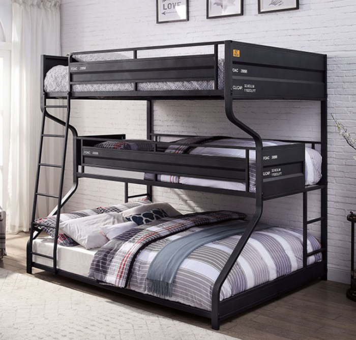 Lodida Industrial Bunk Bed (Black)