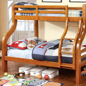 Solpine Twin-Over-Full Bunk Bed (Oak)
