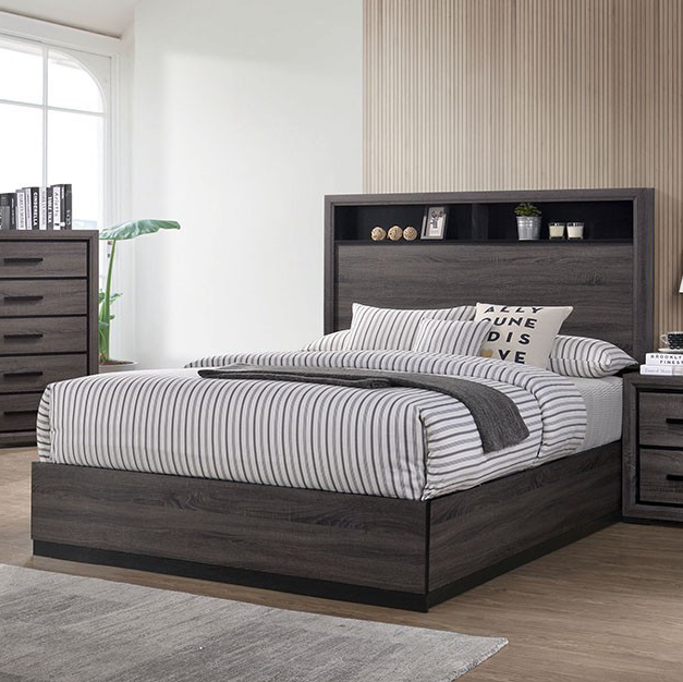 Conwy Contemporary Bed (Grey)