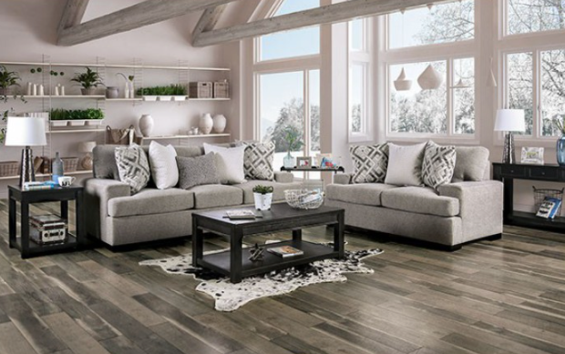 Polly Living Room Collection Light Grey Fully Furnished