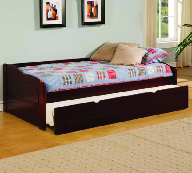 Sunset Traditional Twin Daybed with Trundle (Cherry)