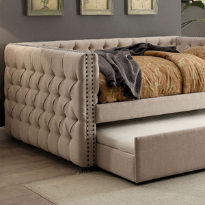 Suzanna Tufted Daybed In Beige Twin