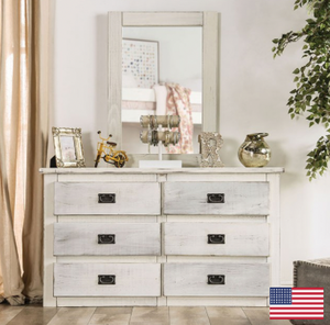 Rockwall Youth Rustic Dresser (White)