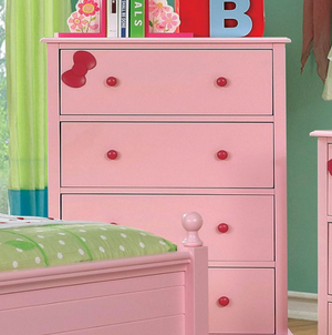 Dani Transitional 4-Drawer Chest (Pink)
