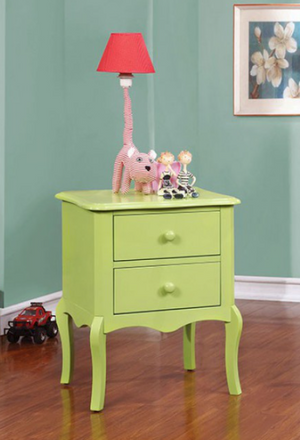 Lexie Traditional Green Nightstand