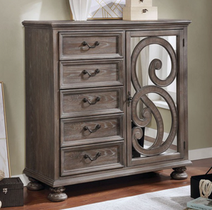 Lysandra Transitional 6-Drawer Chest (Brown)