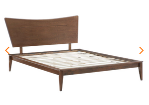 Astra Twin Wood Platform Bed in Walnut