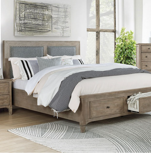 Anneke Transitional Bed with Drawers (Grey)