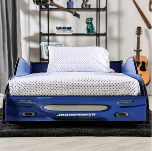 Dust track Blue Race Car Bed
