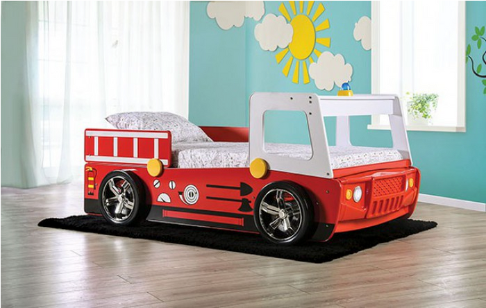 Firestall Twin Bed (Red/White)