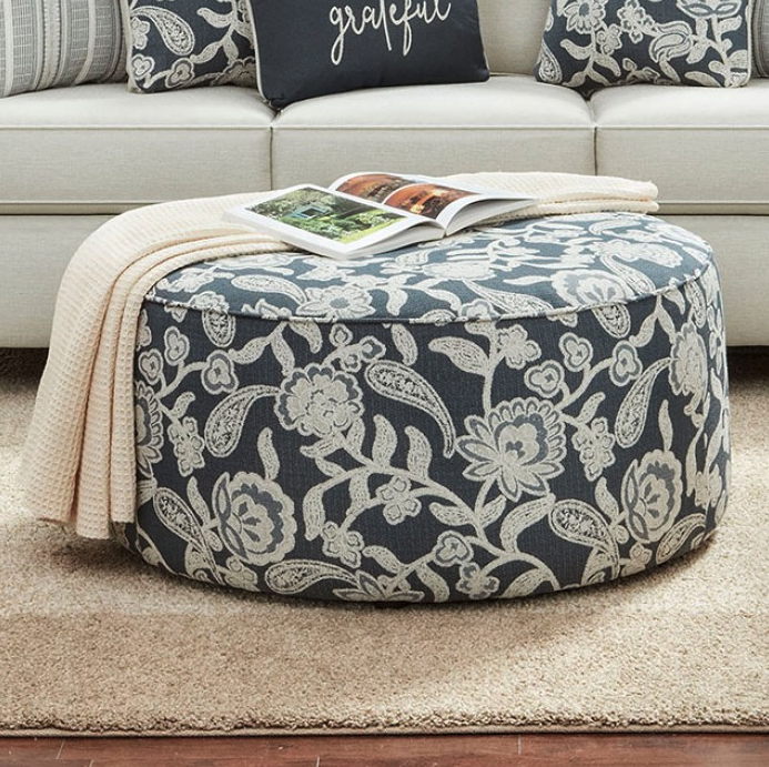 Porthcawl Patterned Ottoman (Floral Multi)