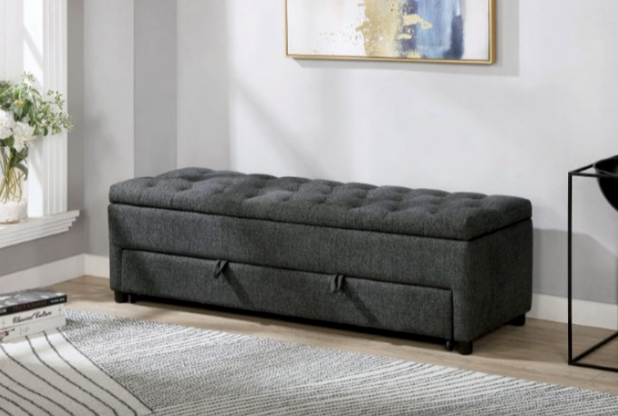 Aguda Transitional Storage Bench Dark grey