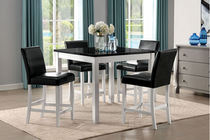 Mathilda Counter Height 5pc Dining Collection (Black/White)