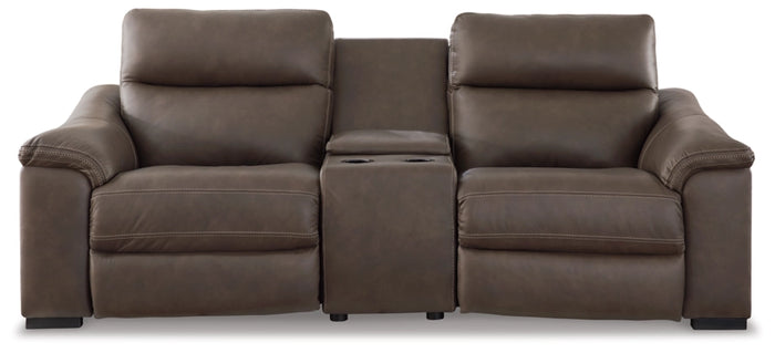 Salvatore 3-Piece Power Reclining Loveseat with Console (Chocolate)