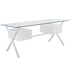 Abey Modern Office Desk (White)