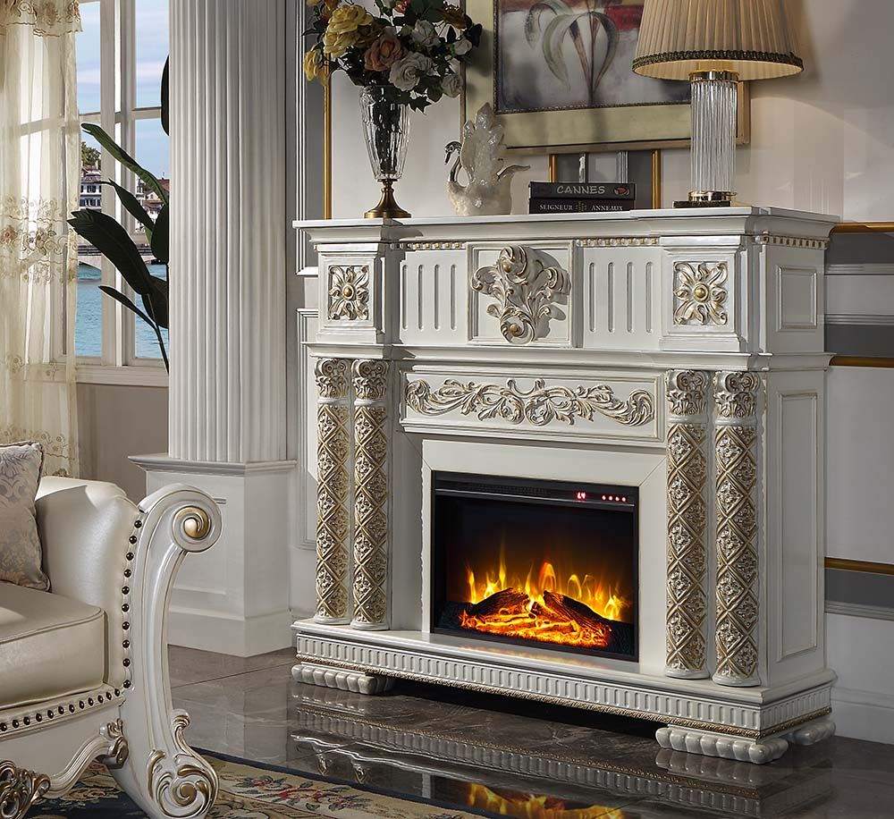 Vendom Classic Fireplace (Antique Pearl) – Fully Furnished