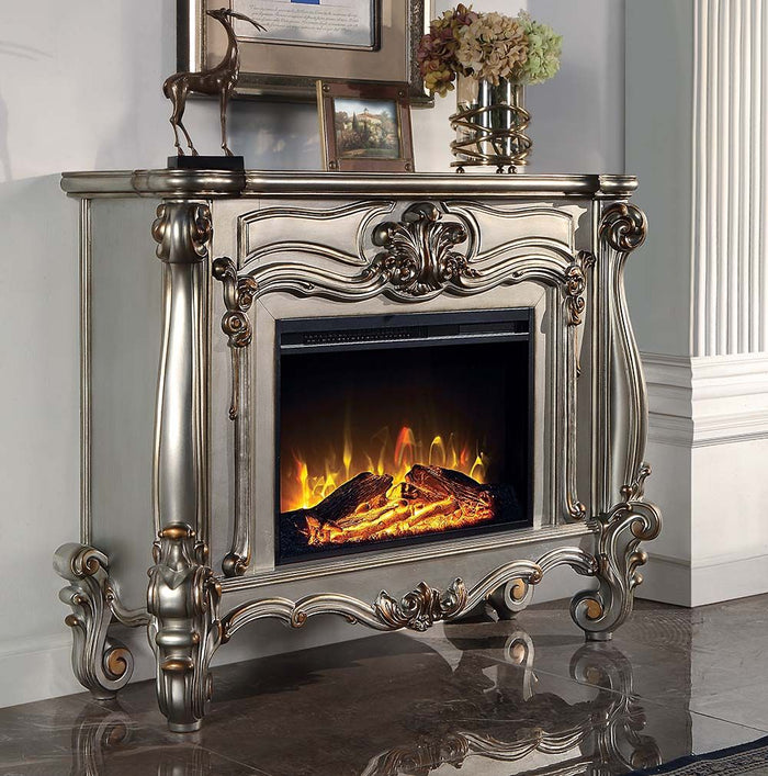 Versailles Traditional Fireplace (Antique Platinum)
