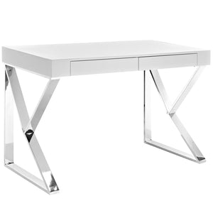 Derek Diverse Steel Desk (White)