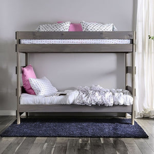 Arlette Twin Bunk Bed (Grey)