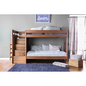 Ampelios Twin Bunk Bed (Mahogany)