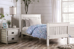 Rockwall Rustic Bed (White)