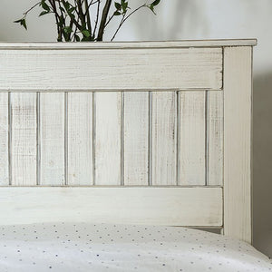 Rockwall Rustic Bed (White)